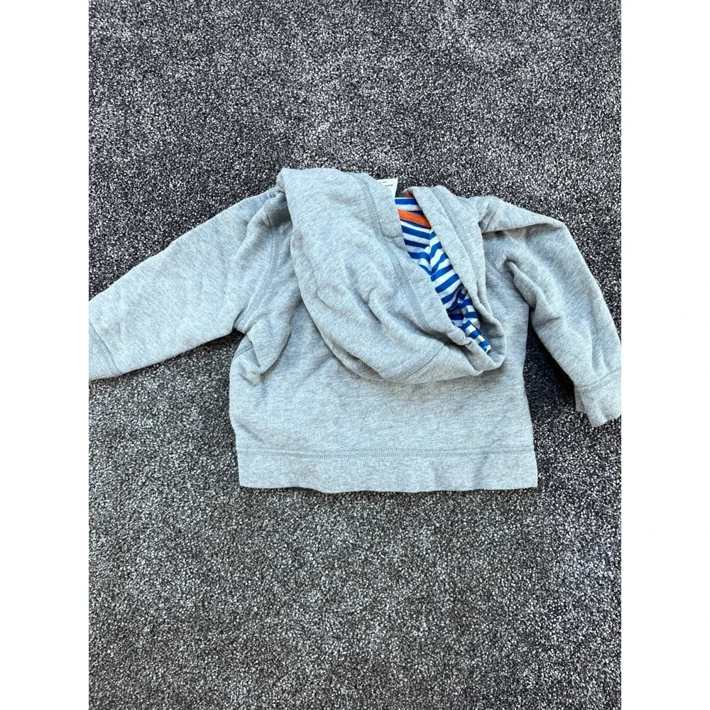 Hanna Andersson Gray French Terry‎ Hoodie Sweatshirt  Size 70 US 6-12 months